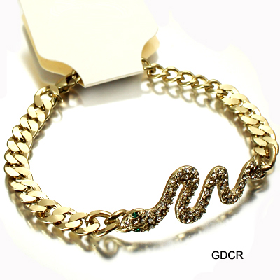 FASHION SNAKE W CHAIN LOBSTER BR(BF0065-ZB0355) - Click Image to Close