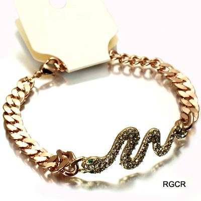 FASHION SNAKE W CHAIN LOBSTER BR(BF0065-ZB0355)