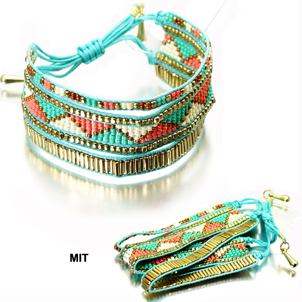 FASHION SEED BEAD TIE BR(BF0192-AB9588)