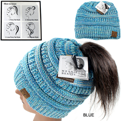 DZ-C.C KINTTED BEANIETAIL HAT (CB0009-MB816)