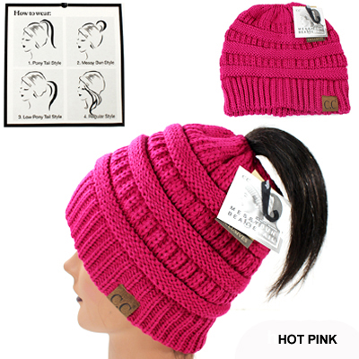 DZ-BEANIE PONYTAIL C.C HAT(CB0012-MB20A)