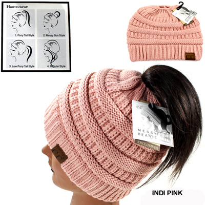 DZ-BEANIE PONYTAIL C.C HAT(CB0012-MB20A)