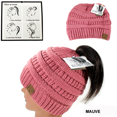 DZ-BEANIE PONYTAIL C.C HAT(CB0012-MB20A)