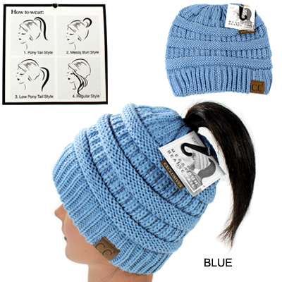 DZ-BEANIE PONYTAIL C.C HAT(CB0012-MB20A)