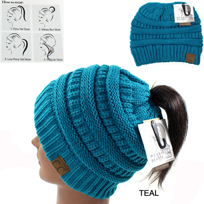 DZ-BEANIE PONYTAIL C.C HAT(CB0012-MB20A)