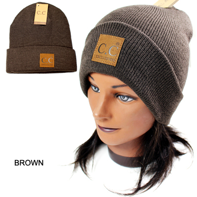 DZ-C.C CLASSIC BEANIE W A BIG BROWN(CB0018-HTM1)