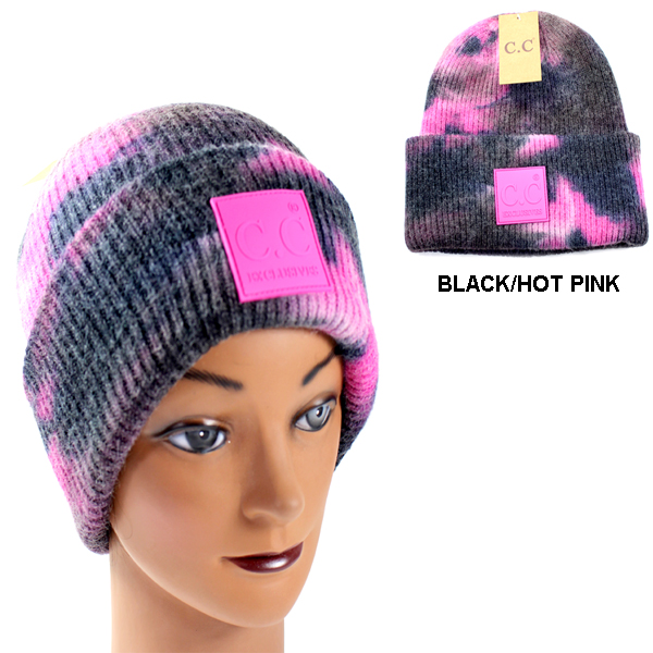 DZ-C.C TIE DYE BEANIE W RUBBER(CB0025-HET7380)