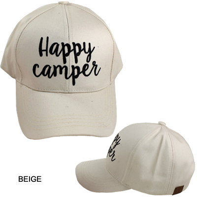 C.C EMBROIDERED CAP/HAPPY CAMPER(CC0005-BA2017)