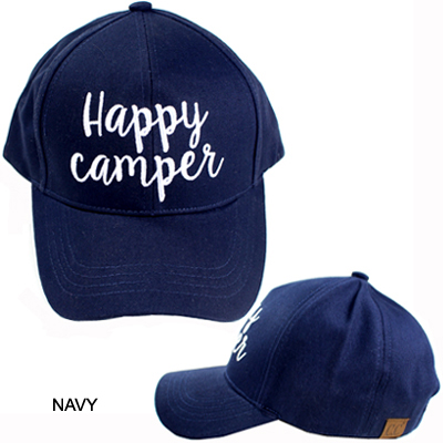 C.C EMBROIDERED CAP/HAPPY CAMPER(CC0005-BA2017)