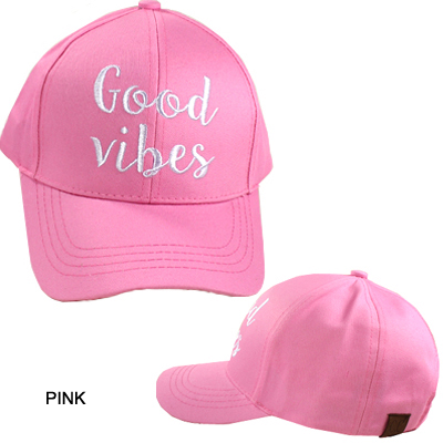 C.C EMBROIDERED CAP/GOOD VIBES(CC0007-BA2017)