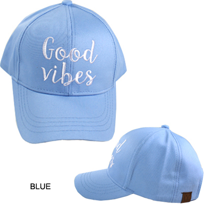 C.C EMBROIDERED CAP/GOOD VIBES(CC0007-BA2017)