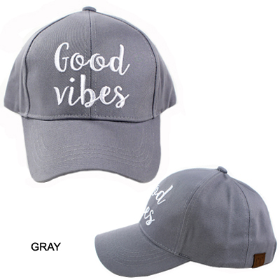 C.C EMBROIDERED CAP/GOOD VIBES(CC0007-BA2017)