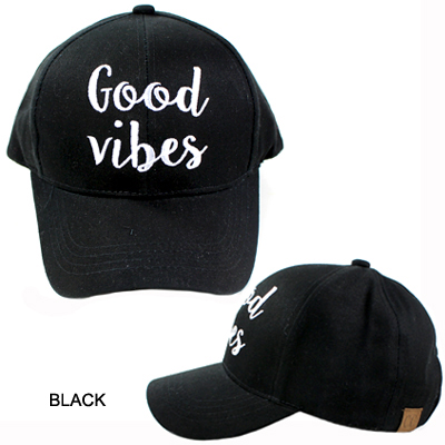 C.C EMBROIDERED CAP/GOOD VIBES(CC0007-BA2017)