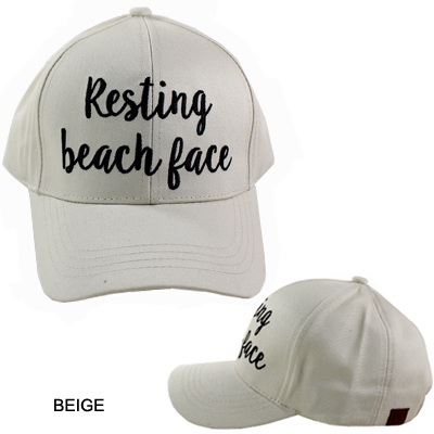 C.C EMBROIDERED CAP/RESTING BEACH FACE(CC0009-BA2017)