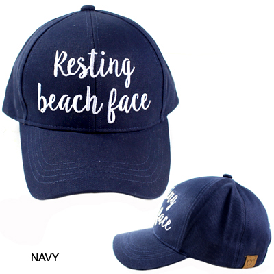 C.C EMBROIDERED CAP/RESTING BEACH FACE(CC0009-BA2017)