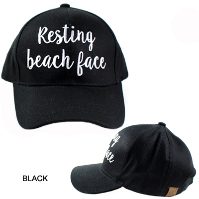 C.C EMBROIDERED CAP/RESTING BEACH FACE(CC0009-BA2017)