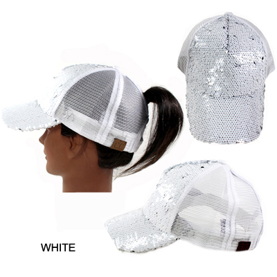 C.C MAGIC SEQUIN PONY CAP(CC011-BT723)