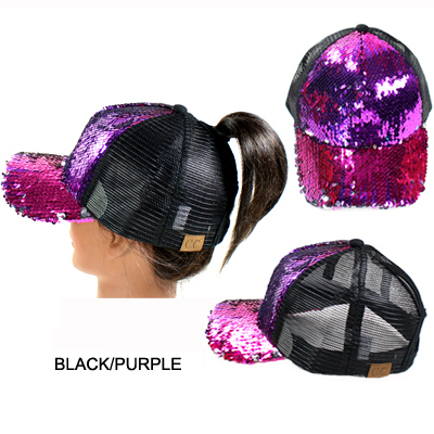 C.C MAGIC SEQUIN PONY CAP(CC011-BT723)