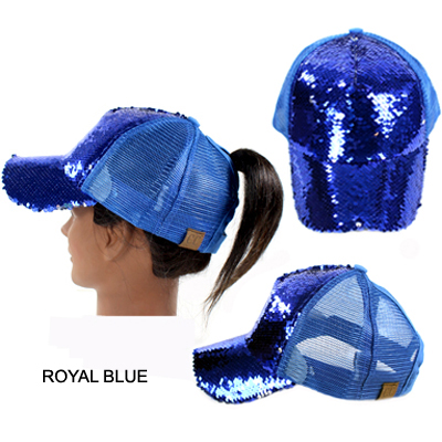 C.C MAGIC SEQUIN PONY CAP(CC011-BT723)