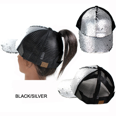 C.C MAGIC SEQUIN PONY CAP(CC011-BT723)