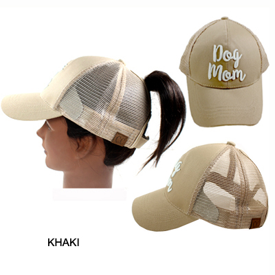 C.C PONY W/3D EMBROIDERED CAP/DOG MOM(CC0013-BT10)