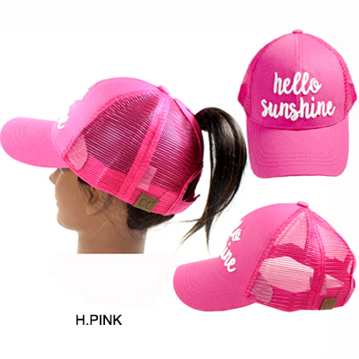 C.C PONY W/3D EMBROIDERED CAP/HELLO SUNSHINE(CC0015-BT10)