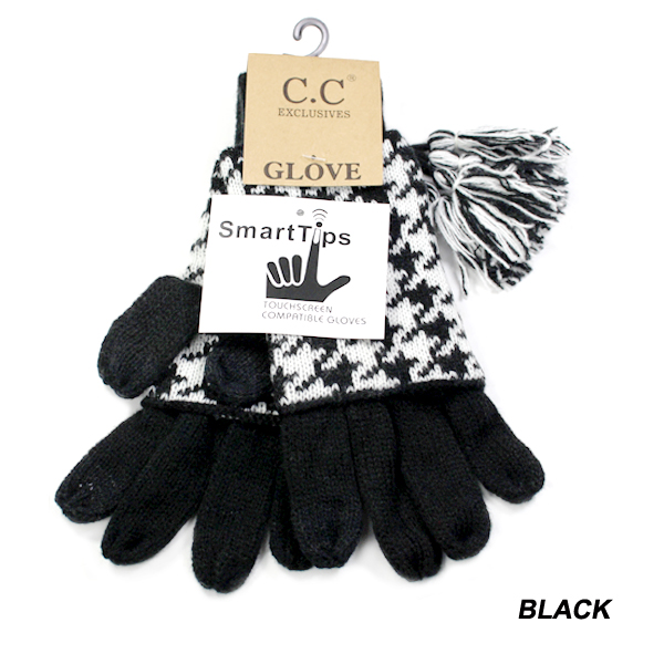 DZ-C.C KNITTED HOUNDSTOOTH GLOVE(CG0005-CG12)