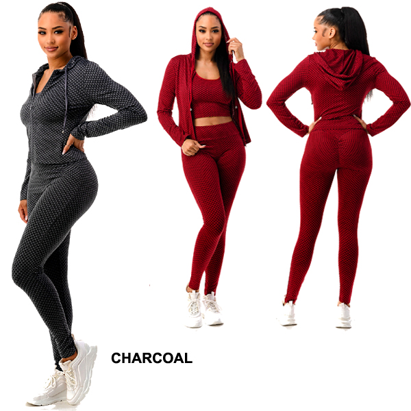 6PC-3PC SET TANK TOP /HOODIE/LEGGINGS(CLA0076-SET9645)