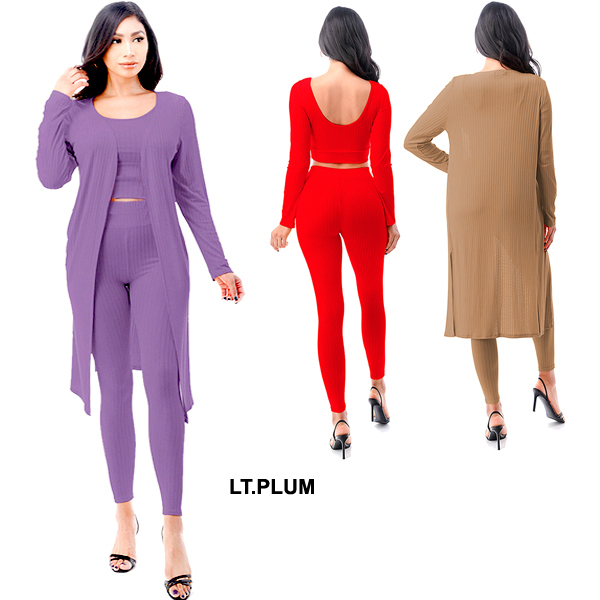 6PC-3PC SET CARDIGAN,CROP TOP & LEGGING SET(CLA0078-SET6993)