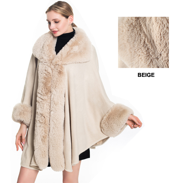 FASHION MINK LOOK WRAP PONCHO(CLA0082-P6016)