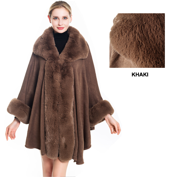 FASHION MINK LOOK WRAP PONCHO(CLA0082-P6016)