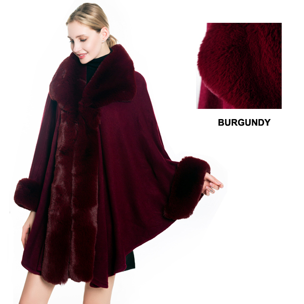 FASHION MINK LOOK WRAP PONCHO(CLA0082-P6016)