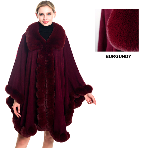 FASHION MINK LOOK WRAP PONCHO(CLA0083-P6022)