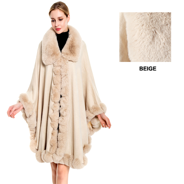 FASHION MINK LOOK WRAP PONCHO(CLA0083-P6022)