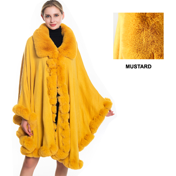 FASHION MINK LOOK WRAP PONCHO(CLA0083-P6022)