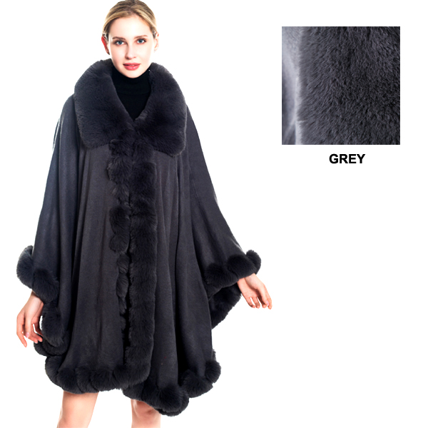 FASHION MINK LOOK WRAP PONCHO(CLA0083-P6022)