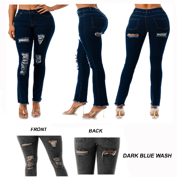 6PC-FASHION STRAIGHT JEAN(CLA0085-PDM9548)