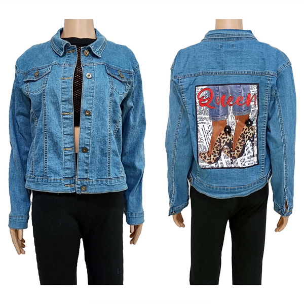 FASHION DENIM QUEEN JACKET(CLA0115-GP0125)