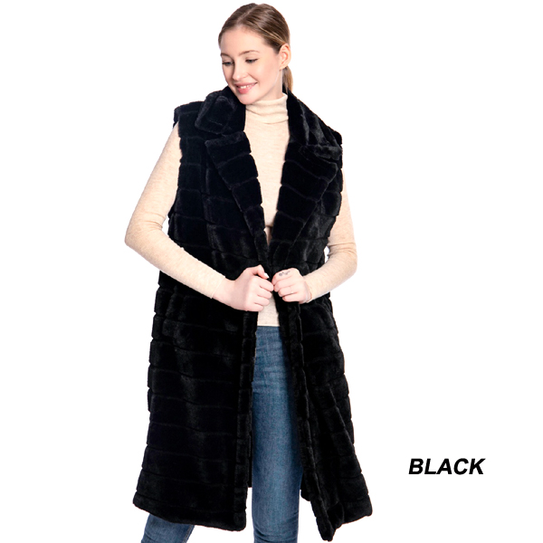 FASHION FUR LONG VEST(CLA0123-P6040)