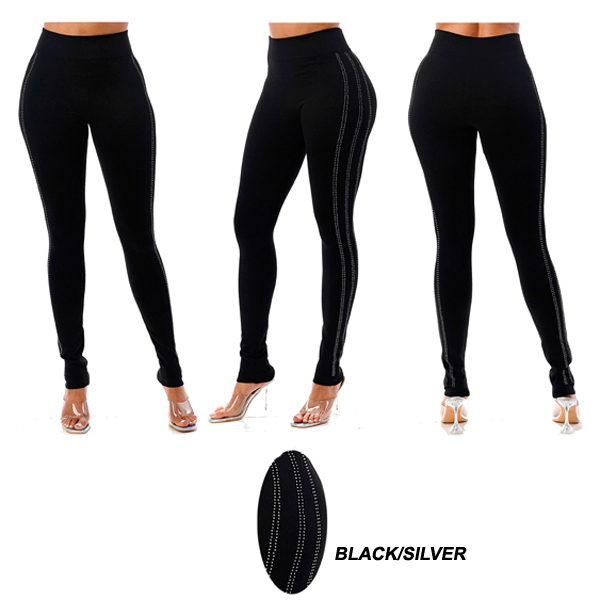 6PC-SEAMLESS HIGHWAIST W/HOT FIX ON SIDE LEGGING(CLA0132-P9768D)