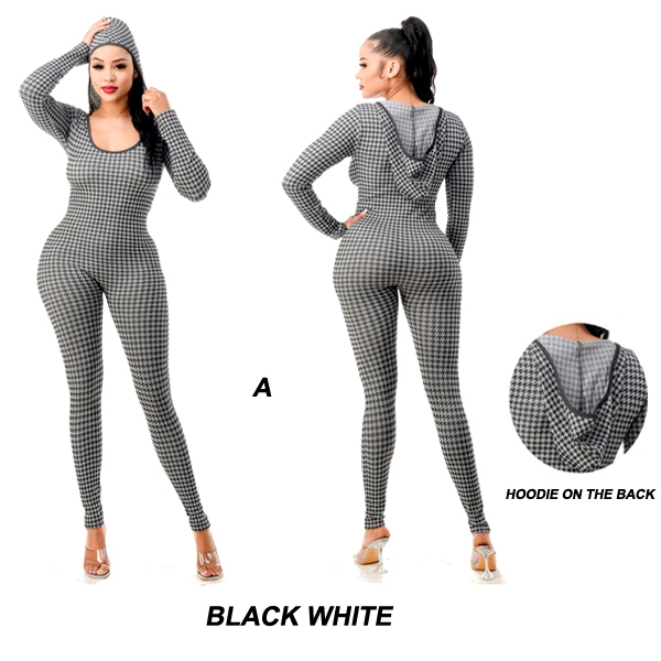 6PC-SEAMLESS LONG SLEEVE JUMPSUIT W/HOODY(CLA0137-SMJP9838)