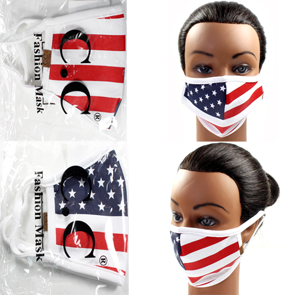 DZ-C.C FASHION USA FLAG PRINT MASK(CM0001-MASK4)