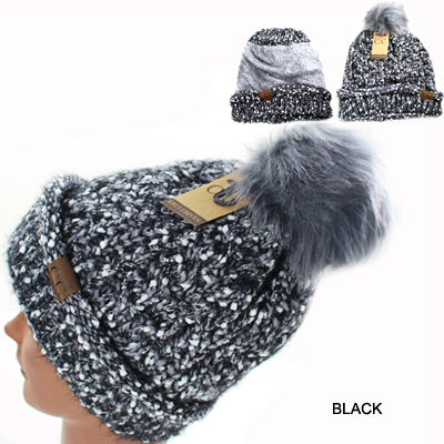 DZ-EYELASH CONFETTI KINTTED POMPOM(CO0003-HAT1825)