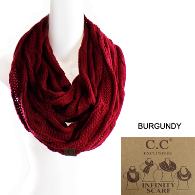 6PC-C.C KNITTED SCARF(CS0001-SF800)