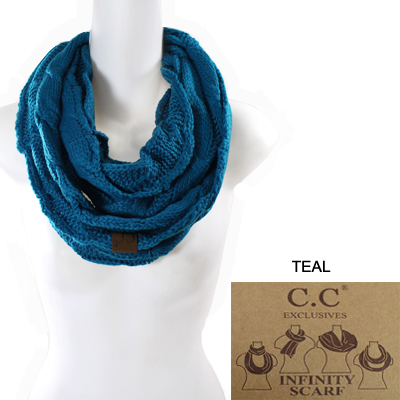 6PC-C.C KNITTED SCARF(CS0001-SF800)