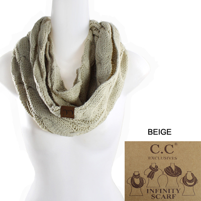 6PC-C.C KNITTED SCARF(CS0001-SF800)