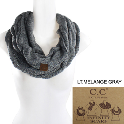 6PC-C.C KNITTED SCARF(CS0001-SF800)