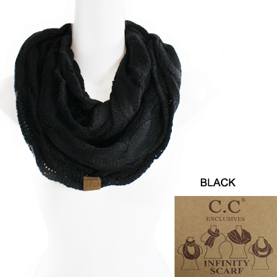 6PC-C.C KNITTED SCARF(CS0001-SF800)