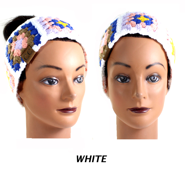 C.C MULTI COLOR CROCHET HEADWRAP(CW0015-HW7393)