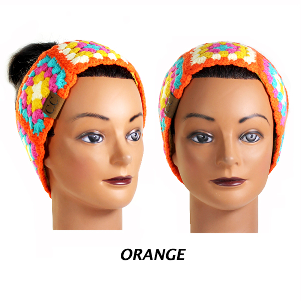 C.C MULTI COLOR CROCHET HEADWRAP(CW0015-HW7393)